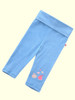 Festival Blue 3/4 Length Yoga Leggings . Organic Cotton - Fair Trade