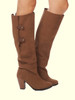 Isabel Recycled Vegan Ultrasuede Wrap Boot - Brown