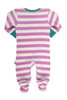 Baby Girl's Organic Cotton Stripy Owl Sleepsuit