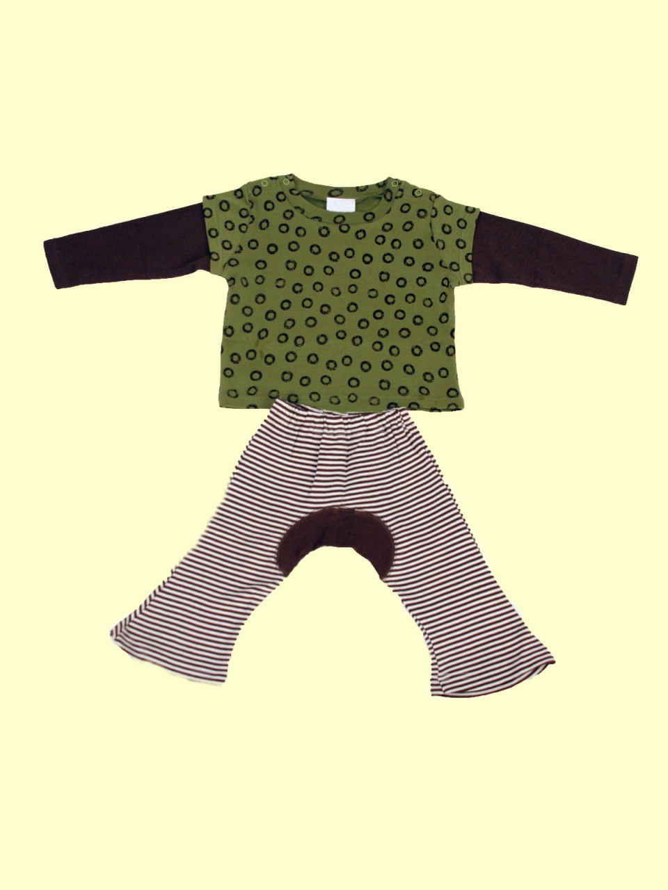 Organic Cotton Wa Tee Green Tea Brown Monkey Pants Fair Trade