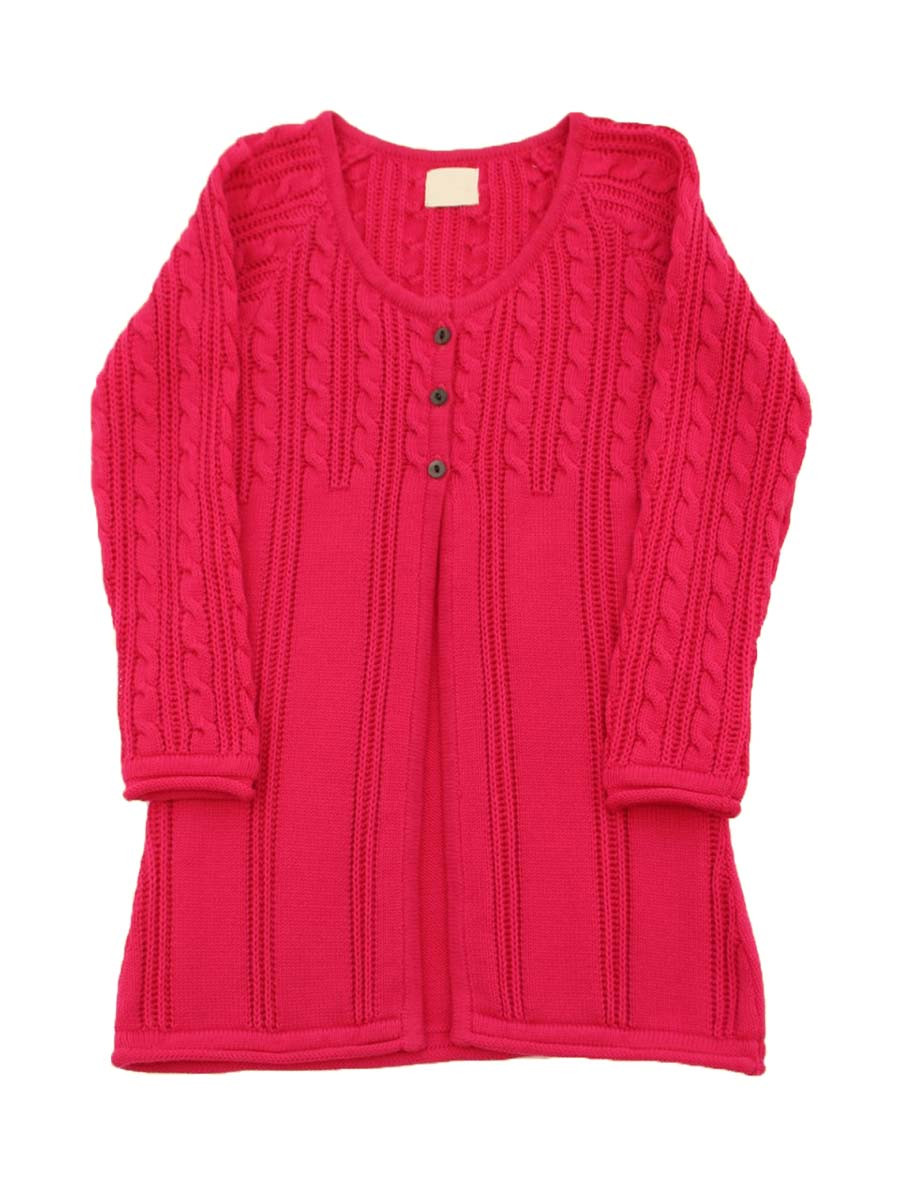 Long Cable Cardi - Organic Cotton - Solne Eco Department Store