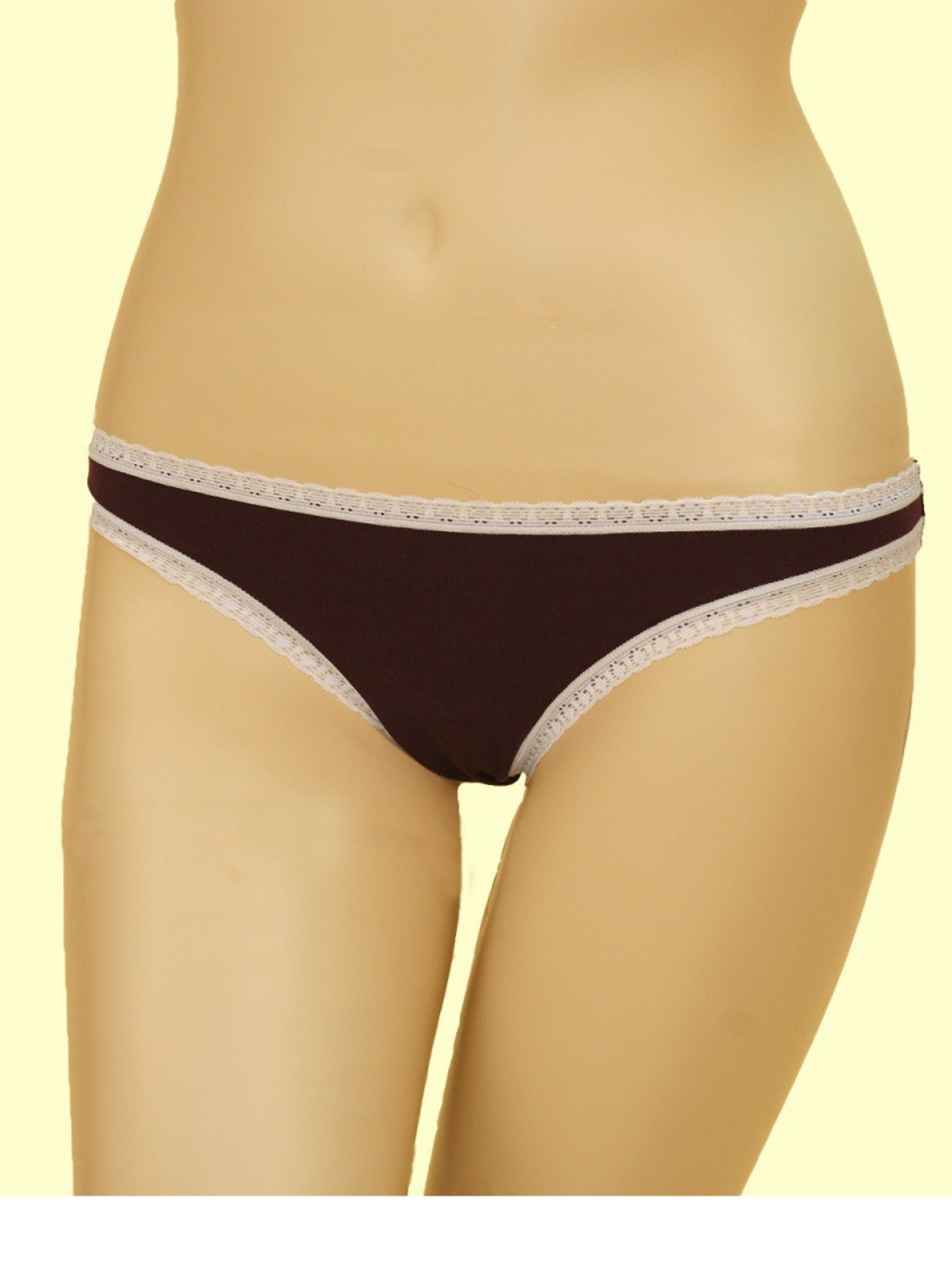Thong with Lace Trim - Organic Cotton - Solne Eco Department Store