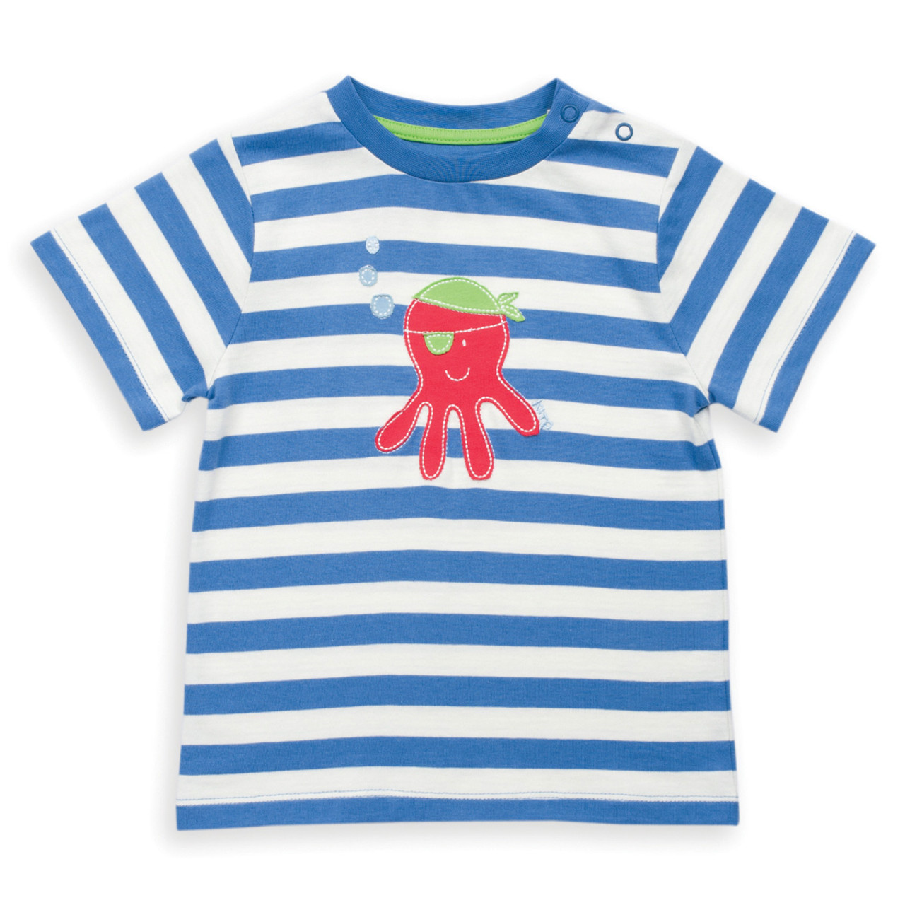 Organic Cotton Baby Pirate Octopus T-Shirt - Fair Trade - Solne Eco ...