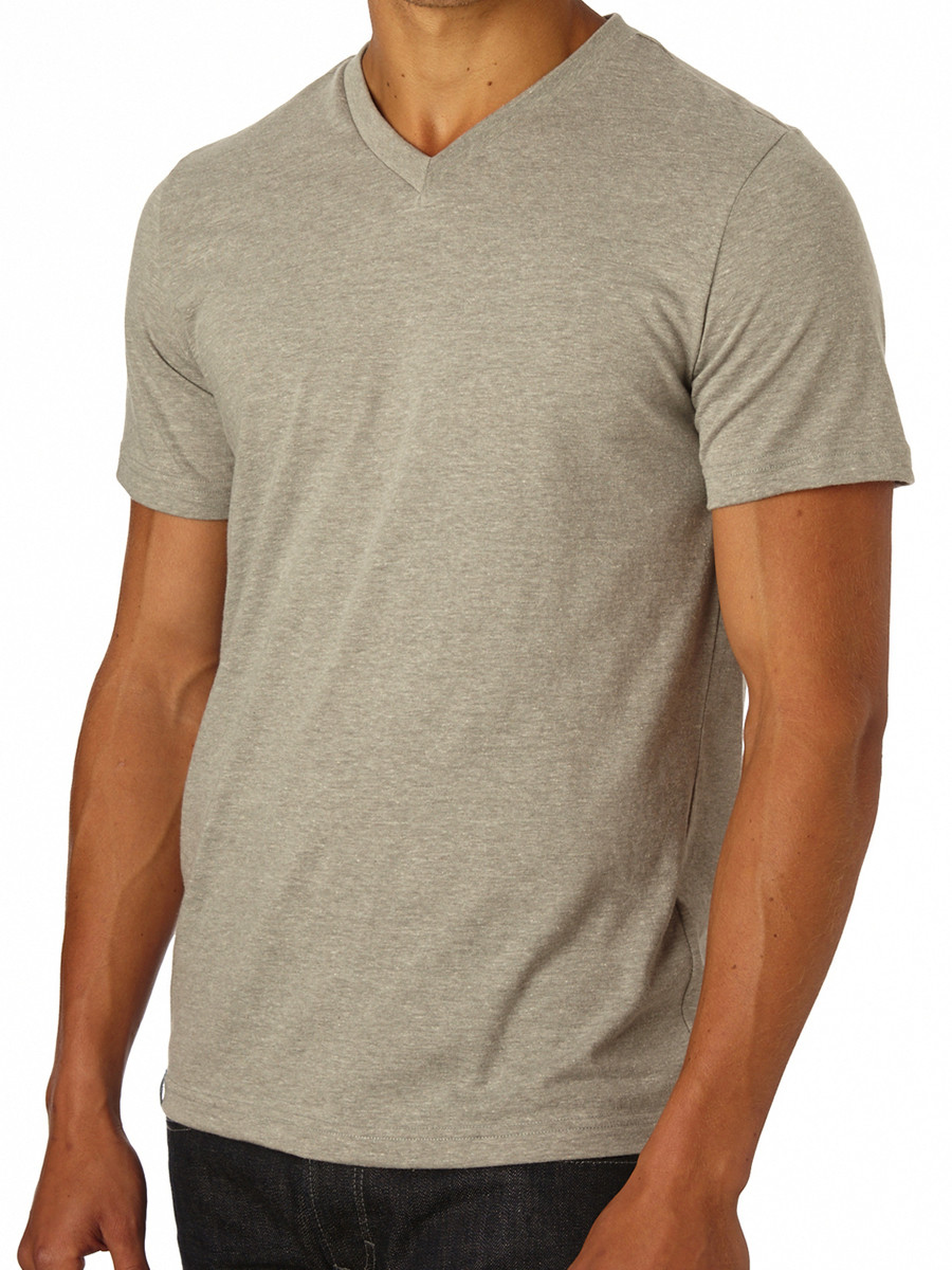 Men's V- Neck Heather Grey Everyday T 