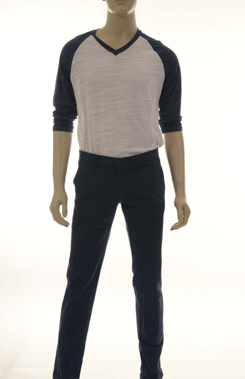 Men's V- Neck 3/4 Sleeve Raglan Tee - Organic Cotton - Solne Eco ...