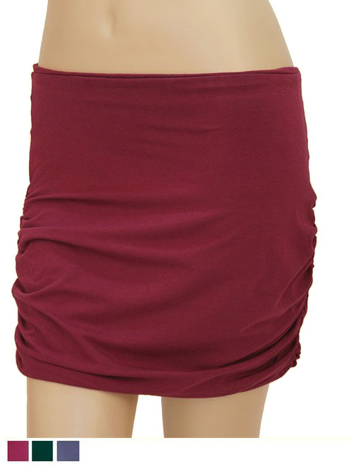 Ruched Mini Skirt - Bamboo Jersey