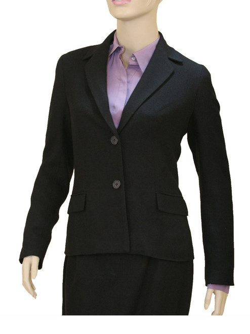 Blazer with Flap Pockets - 100% Handwoven Wool 