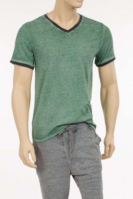 Silver V-Neck T-Shirt, Plain Shirts For Men