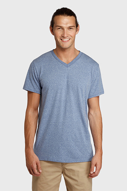 Men's Triblend Basic V-neck Tee - Recycled Polyester & Organic Cotton ...