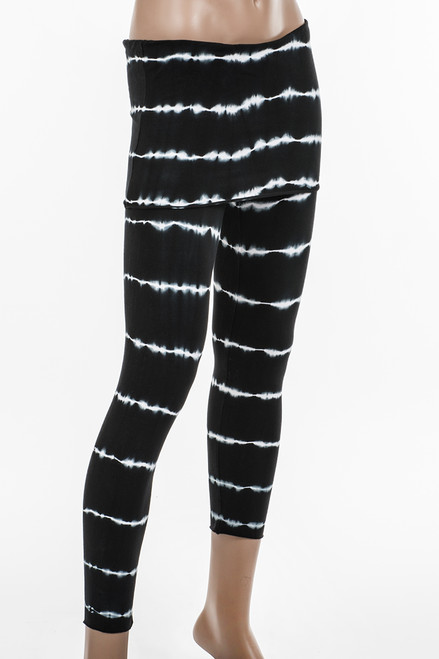 Bamboo Striped Fold Over Capris Organic Cotton Solne Eco