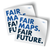 Fair Maps. Fair Future. (4" x 3.5" Vinyl Sticker -- Pack of Two!)