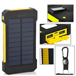 Solar Powered Device Charger, 20,000 mAh, W/Flashlight, Compass, Dual Charging Ports.

Encased in a high quality waterproof and drop resistant ABS & PC shell, this Solar Powered Device Charger is a safe and reliable Back up battery for all your devices. You can charge its 20000 mAh internal batteries with the included plug or by using the solar panel to capture the power of the sun.

This unit has a long service life and can be charged and discharged over 500 times. Featuring dual  independent USB charge ports one DC 5 V-1.0A and one DCV 5V-2.0 amp. it can charge two devices at once. Includes one solar power bank, one USB Cable and one hanger strap with compass. *Compatible with iPhone, iPod, NOKIA, HTC, Samsung, Motorola, SONY, PS3, MP3, MP4 devices and more. 

Product Technical Data:

SKU: GS-SL-CH-1053
Ref: 1053
Brand: Global
Wattage: 20000 mAh
Kelvin: 5000K
Weight: 0.5 LBS
Width: 2.9 Inches
Height: 0.75 Inches
Length: 5.5 inches
LED Type: 
IP: 65 
Warranty: 1 year 
Wall Plug: USB Included