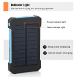 Solar Powered Device Charger, 20,000 mAh, W/Flashlight, Compass, Dual Charging Ports.

Encased in a high quality waterproof and drop resistant ABS & PC shell, this Solar Powered Device Charger is a safe and reliable Back up battery for all your devices. You can charge its 20000 mAh internal batteries with the included plug or by using the solar panel to capture the power of the sun.

This unit has a long service life and can be charged and discharged over 500 times. Featuring dual  independent USB charge ports one DC 5 V-1.0A and one DCV 5V-2.0 amp. it can charge two devices at once. Includes one solar power bank, one USB Cable and one hanger strap with compass. *Compatible with iPhone, iPod, NOKIA, HTC, Samsung, Motorola, SONY, PS3, MP3, MP4 devices and more. 

Product Technical Data:

SKU: GS-SL-CH-1053
Ref: 1053
Brand: Global
Wattage: 20000 mAh
Kelvin: 5000K
Weight: 0.5 LBS
Width: 2.9 Inches
Height: 0.75 Inches
Length: 5.5 inches
LED Type: 
IP: 65 
Warranty: 1 year 
Wall Plug: USB Included