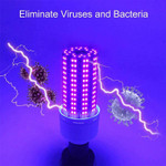 30 Watt UVC Corn Bulb, 250nm, E26 Base, High Quality LED UV Chips, Wireless Smart Remote, Includes Wired Lamp Holder, 5 Year Warranty.

LED UVC 30 watt corn bulb is a super clean function option. Bulb uses professional UV LED beads to give the lamp a stronger cleaning ability. This UVC light can illuminate 30 times the power ability compared to sunshine. UVC bulb effectively disinfects larger scale indoor areas.

The UV bulb is free of Ozone and can be worked in any area that you want to clean. 360 degree no dead corner. Very safe to use without any bad impact or smell to provide a cleaner, healthier and safer living environment.

Bulb offers ease of use. Adopted with the most common E26 medium base socket. Just screw-in this bulb, turn on the power, then press the start button. With the included bulb pre-wired lamp holder, the bulb can be moved and installed easily in different rooms and areas. Very portable application

The light has an effective light irradiate area of more than 300 to 500 square feet. Widely used for home, living room, bedroom, kitchen, bathroom, office, factory, supermarket, workshop, school, hospital, hotel, casino, restaurant and any other larger indoor area that needs cleaning. Product ships with easy to use wireless smart remote control which can also set timing. Wired lamp holder is also included.

UVC warning: Never let your eyes and skin be exposed to the UVC light. Do not touch the light emitting part of the bulb with your hands or other objects to avoid damage to the LED's caused by static electricity. Individuals must vacate the irradiation area (includes pets and plants). When you prepare to enter the room, light must be turned off. We back our quality with a very strong five year warranty.