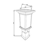 LED Solar Powered, Low Profile, High Tech Bollard Fixture, 330 Lumens, Comparable To 50 Watt Halogen, 5 Year Warranty.

Decorative high tech low profile LED solar powered bollard fixture is ideal for residential and commercial pathway applications. The solar bollard fixture will duplicate a 50 Watt Halogen output drawing only 4.5 watts. With full illuminating all night the LED solar bollard provides safety and security to pathway, park, waterway, courtyard, road, area, gate, patio, yard, deck, campus, fence and school lighting.

Easy fast installation requiring no wiring, cabling or trenching. Integrated grade A mono-crystalline solar panel for fast charging and a single component install. LED solar powered bollard offers minimal ongoing costs with no electrical bills or bulbs to change. Solar offers advantage of not susceptible to power outages. Environmentally friendly providing visibly green statement without recurring carbon emissions. Long term trouble free performance.

Product uses grade A 9V/4.5W mono-crystalline solar cell to gain maximum solar energy. High efficiency solar panel can ensure fast charging. High quality deep cycle 6.4V.6AH LiFePO4 lithium battery with over 2,000 lifecycles inside. Die cast 6063 aluminum light case construction and polycarbonate spray painting process for anti-corrosion and antioxidant.

At fully charged the bollard has 23 working hours. Product features an automatic wake up function light control.

SKU number GS-SBL-1101, Reference #1101, Brand LSS, 330 Lumens, 4000 Kelvin, Height 18 Inches, Diameter 8.5 Inches, Weight 8 Lbs, Epistar high output SMD, IP65 Rating, 120 Degree Beam Angle, 50,000 Hours Estimated Life, 5 Year industry leading warranty.