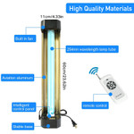 UV Lamp, 55 Watt, Air Fan, Wireless Remote, 3 Timer Settings, Multifunctional Wall Mounted, Air Circulation