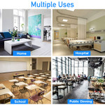 UV Lamp, 55 Watt, Air Fan, Wireless Remote, 3 Timer Settings, Multifunctional Wall Mounted, Air Circulation