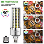 1000 Watt HID  Replacement, LED Corn Bulb, Uses Only 200 Watts, 24,000 Lumen, ETL Listed, Special Pricing Opportunity.

Here is a great 1000 watt replacement corn bulb at a all time low cost. Using only 200 watts, with a 24,000 lumen output. 100-277V AC universal voltage. Bright white 5000K. Poly-carbonate covered LED's for moisture and dust resistance. Bulb does use internal cooling fan, so not suitable for enclosed style fixtures. Slim design and a length of only 12 inches including screw in E39 base.

This is a limited opportunity at this cost. We back our quality with a very strong 5 year warranty. 

Product Technical Data:

SKU: GS-200-CO-1132
Ref: 1132
Brand: Global
Wattage: 200
Replaces: 1000 Watt HID
Lumens: 24,000
Kelvin: 5000
Volts: 100-277V AC
480 Option: NO
Weight:   3Lbs.
Diameter: 4 Inches
Length: 12 Inches
Base: E39
Light Source: LED
LED Type: Epistar 2835
CRI: 90
Beam Angle: 360 Degrees
Dimmable: No
Driver: Internal
ETL Listed: Yes
Life Time: 50,000 Hours
Warranty: 5 Years
Body Color: Silver