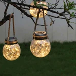 LED Solar Powered Glass Bottle Light, Waterproof, Outdoor, Garden Decoration Light, 20 LED Copper Light String, 2 Pack.

These are a great way to add attractive high tech lighting with a no hassle installation. Product is self contained with no wires to connect to illuminate. LED solar glass bottle light can be hung on trees or placed on flat surface. The light color is a very pleasing warm white. Light will come on at dusk and go off at daylight automatically. Working 8 hour night light life. Product uses a 2V 800mA poly-crystalline solar panel. Our solar panel can be charged even in rainy days. Solar panel is protected by a stainless steel cover. Charging time in direct sunlight 4 to 8 hours. Battery is AA 1.2V 600mAh Rechargeable.

Combination of natural hemp rope handle and stainless steel fixing ring which is not only beautiful but flexible and firm. Solar bottle light has an intelligent light control mode. St one and no need to repeat switch. There is a control switch at the bottom of the Battery box. Product will automatically charge in the day time. At night the light will illuminate automatically. We back or quality with a very strong 2 year warranty.
Product Technical Data:
SKU: GS-SBL-1137
Ref: 1137
Brand: LSS
Kelvin Temp: 3500K
480 Option: No
Weight:   1.4Lbs.
Height: 5.7 Inches
Diameter: 4.9 Inches
Light Source: LED
LED Type: 20 LED Copper String
IP: 55
Life Time: 50,000 Hours
Warranty: 2 Years