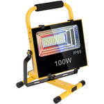 LED Solar Powered 100 Watt Portable Outdoor Work Light, Flood Light, 9000 Lumen, 3 Modes


Our LED solar powered portable flood light has a 9,000 lumen output and is a great solution for on the go outdoor lighting. All in one construction. Perfect for illuminating camping, fishing, emergency, roadside, construction, court yard, stadium, auto, workshop, garage, attic, and unlimited indoor use. Features a multiple angle adjustable bracket. Die cast aluminum case construction. Tempered glass 3 to 4 times harder. 4 hour working time. 5V 6 watt poly-crystalline solar panel. 3.2V 1200mah battery.
Sponge handle for comfort. 4 hours to accomplish a full charge. USB charging port. Wall charger and cigarette lighter car charger included.

3 lighting modes. 100 percent bright white lighting. 60 percent bright white lighting. Blue and red light alternately flashing mode.
Flood light comes with a stand. Flood light can be rested on ground or hung by the handle. High IP65 rating for trouble free outdoor all weather conditions. We Back our quality with a very strong 5 year warranty.

Product Technical Data:
SKU: GS-SPFL-100-1140
Ref: 1140
Brand: Global
Wattage: 100 Watts
Lumen: 9,000
Kelvin: 5000K
Volts: 5 Volts DC
Weight:   5.4Lbs.
Width: 10.75 Inches
Height: 11.75 Inches
Depth: 2.75 Inches
Light Source: LED
LED Type: 120Pcs High Output SMD
IP: 65
CRI: 80
Beam Angle: 120 Degrees
Life Time: 50,000 Hours
Warranty: 5 Years
Body Color: Yellow
Wall Plug: Yes