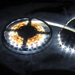 White LED Ribbon Flex, 60 LED's Per Meter, 300 High Output 5050 LED's Per 16.4 Foot Spool, 12V, Dimmable