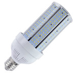 180 Watt LED HID Retrofit Corn Bulb. Using Only 80 Watts, DLC, 10 Year Warranty.

DLC listed 60 watt, 9,000 lumen commercial LED corn bulb is the perfect retrofit for 180 watt metal halide and high pressure sodium lamps. This 4,000, 5,000, 5,700 kelvin bulb has a 360 degree beam angle which is ideal for lighting commercial and industrial spaces such as warehouses, storage rooms, factories, supermarkets and shopping malls. This high lumen, high power bulb is very energy efficient: eight times as efficient as incandescent bulbs, five times as efficient as metal halide and high pressure sodium lamps, and twice as efficient as compact fluorescent bulbs. This bulb is equipped with an internal driver, cooling fan. ETL and DLC listed for safety and reliability. Polycarbonate covered LED's. Industry leading 10 year warranty.

NOTE: When retrofitting LED to HID fixture, ballast must be by- passed when present. Eliminating the ballast saves additional costs related to maintenance, energy consumption and performance. Additionally, by-passing ballast will insure no RFI interference or audible buzz. 