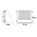 400 Watt HID Replacement Full Cut Off Version LED Wall Pack,Uses 100 Watts, 12,000 Lumens, UL Listed, 10 Year Warranty.


The Global Series LED wall pack can be used indoor or outdoor and is designed for applications that require lighting with a long life, and low maintenance requirement.
With effective thermal management, corrosion resistant, and die cast aluminum enclosure with an architectural powder coated finish. 100 Watt LED wall pack provides glare free, uniform illumination while providing a safe and comfortable visual experience.
High lumen output, energy efficient optical control and easy universal installation features confirm the LED wall pack as the absolute choice for indoor and outdoor illumination.
UL Listed for saftey and reliability, We back our quality with an industry leading 10 year warranty. Take advantage of our 30 day no risk return policy.

Product Technical Data:

• SKU: GS-WP100LS-F/C
• Ref: 708
• Brand: Global
• Wattage: 100
• Replaces: 400 Watt HID
• Lumens: 12,000
• Kelvin: 5000
• Volts: 120-277V AC
• 480 Option: NO
• Weight: 10 lbs
• Height: 9.3 Inches
• Depth: 9.6 Inches
• Length: 14 Inches
• Mount: Wall
• Light Source: LED
• LED Type: High Output SMD
• IP: 65
• CRI: 80
• Beam Angle:
• Dimmable: No
• Driver: Internal
• DLC Listed: No
• UL Listed: Yes
• Life Time: 50,000 Hours
• Warranty: 10 Years
• Wall Plug: No
