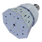 150 Watt LED HID Replacement, Using Only 40 Watts.
Reverse Pyramid Shape, For Post Top.
SKU: GS-C-PL40-W
Ref: 715 
Brand: Global Supply
Wattage: 40 Watt 
Replaces: 150 Watt HID
Volts: 100-277V AC 
Kelvin: 4,000, 5,000, 5,700
Length: 7 Inches
Diameter: 5.20 Inches
CRI: 80
Beam Angle: 360 Degrees
LED Type: 252 Pcs 2835 LEDs
Non Dimmable
Base: E26 Medium & E39 Mogul
ETL Listed
Life Term: 50,000 Hours
Warranty: 10 Years