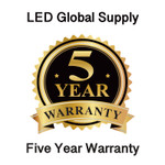 Five Year Warranty
400 Watt HID Replacement LED High Bay Pizza Fixture, Using 100 Watts.  13,000 Lumens, ETL DLC Listed, 5 Year Warranty. 