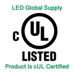 Product Is UL Listed.
400 Watt HID Replacement LED High Bay Pizza Fixture, Using 100 Watts.  13,000 Lumens, ETL DLC Listed, 5 Year Warranty. 