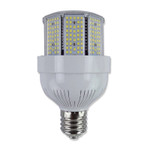 200 Watt HID Replacement, Stubby LED Corn Bulb, Using Only 65 Watts, 9,750 Lumens, ETL & DLC Listed, 10 Year Warranty.

The 65 watt stubby bulb is one of our top selling products. The stubby series bulbs are a great solution for fixtures with limited clearance. Only 6.70 Inches in length. Stubby 65 watt, 9,750 lumen commercial LED corn bulb is the perfect 200 watt replacement for expensive, energy inefficient metal halide, high Pressure sodium, incandescent and compact fluorescent bulbs.

Options of 400K, 5000, and 5700 kelvin. This bulb has a 360 degree beam angle which is ideal for lighting commercial and industrial spaces such as hotels, schools, warehouses, storage rooms, factories, supermarkets and shopping malls. Small size but high powered. This Stubby offers 150 lumens per watt which is at the high end of LED technology. Very energy efficient in that bulb is eight times as efficient as incandescent bulbs, five times as efficient as metal halide bulbs.

The bulb is also twice as efficient as compact fluorescent bulbs. Poly-carbonate covered LED's' for dust proof, moisture proof application. DLC listed for potential utility company rebate.

We back our quality with an industry leading 10 year warranty. Take advantage of our 30 day risk free return policy. *Not recommended for enclosed type fixtures.

NOTE: When retrofitting LED to HID fixture, ballast must be bypassed or removed when present. Eliminating the ballast saves additional costs related to maintenance, energy consumption and performance. Additionally, bypassing ballast will insure no RFI interference or audible buzz is generated.