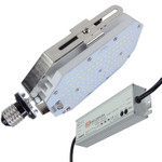 120 Watt HID Replacement LED Retrofit Kit, Using only 40 Watts, 5,600 Lumens, Approved for Enclosed Fixture, 10 Year Warranty.

40 Watt LED kit will replace a 120 watt HID bulb. LED kit comes includes a 40 watt high end Meanwell external driver and high power Nichia LED chip platter with a 120 degree beam angle. It is specifically designed for directly replacing HID in enclosed shoebox style fixtures, high bay fixtures, wall packs, flood lights, and canopy fixtures.

Premium long life oxidation surface treatment. Retrofit kit offers significant energy saving and providing wonderful illuminative solutions to manufacturing plants, playgrounds, tennis courts, shopping centers, supermarkets, and warehouses with high uniformity and excellent vertical light distribution with reduced glare and effective production and security light levels. We back our quality with an industry leading 10 year warranty. Take advantage of our 30 day no risk return policy. 