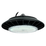 150 Watt UFO LED High Bay Fixture, Replaces 400 Watt HID. 
17,250 Lumens, ETL Listed, 10 Year Warranty. 

High ouput 17,250 lumen LED UFO fixture is an evolution of commercial high bay lighting. A new sleek slim design with very high illumination. UFO fixture has a high IP65 rating and dimmable feature. Perfect retrofit for use in manufacturing facilities, distribution centers, and large retail facilities with ceilings of 20 to 40 feet. Latest technololgy in regard to lumen per watt output. LED UFO offers an excellent 115 lumens per watt. The Luminaire lifespan is rated at 50,000 hours. Standard input voltage is 120-277V. 

High quality shock proof polycarbonate lens with UV inhibitors. Aluminum housing with high tech heat sink design. Integral secondary heat sink to optimaize thermal transfer and maximize performance and life of LED. Product offers better heat dissipation which ensures longer LED life and safety.

A streamlined manufacturing process delivers a more versatile product with a superior value proposition. The aluminum housing is finished in a polyester powder coated professional black coating that has been chosen for its toxin-free composition and superior resistance to external wear. Product is iideal for commercial work spaces.  Product has ETL listing and is DLC certified for potential utility company rebate. We back our quality with an industry leading 10 year warranty. Take advantage of our 30 day risk free return policy.  

SKU: GS-HBUX-150-830 
Ref: 830 
Brand: Global 
Wattage: 150 Watts 
Voltage 100-277V AC 
Replaces: 400 Watt HID 
Lumens: 17,250 
Kelvins: 5000K 
Height: 6.5 Including Hook 
Diameter: 15 Inches 
Weight: 9.6 Lbs 
Mount: Hook 
|LED Type: High Output SMD 
IP: 65 
CRI: 70 
Beam Angle: 120 Degrees 
Dimmable: Yes 
Driver: Internal 
ETL Listed 
Life Time: 50,000 Hours 
Warranty: 10 Years 