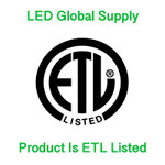 Product Is ETL Listed.
200 Watt UFO LED High Bay Fixture, Replaces 700 Watt HID. 
23,000 Lumens, 10 Year Warranty. 
    SKU: GS-HBUX-200-831 
    Ref: 831 
    Brand: Global 
    Wattage: 200 Watts 
    Replaces: 700 Watt HPS 
    Voltage: 100-277V AC
    Lumens: 23,000 
    Kelvins: 5000 
    Height: 6.5 Inches 
    Diameter: 15.35 Inches 
    Weight: 10 Lbs 
    IP: 65 
    CRI: 70 
    Beam Angle: 120 Degrees
    Dimmable: Yes
    LED Type: High Output SMD 
    Base: Hook
    Driver: Internal 
    Shipping Promo: Not Qualified 
    ETL, DLC Listed 
    Life Time: 50,000 Hours 
    Warranty: 10 Years 