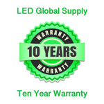 10 Year Warranty.
150 Watt HID Retrofit LED Corn Bulb. Uses Only 40 Watts. 
Approved For Enclosed Fixtures, IP 64.
