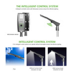 LED Solar Powered Smart Street Light, 50 Watts, 5000 Lumens, Light and Motion Sensor, All in One, 5 Year Warranty.

Very high end quality manufactured LED solar intelligent smart street light. Product  uses the mono crystalline solar panel. Smart street LED light uses a lithium battery. Features intelligent controller. Constructed with an integrated aluminum alloy shell. All in one single component installation. Motion sensor and light sensor are built in. LED lights at dusk at 50 percent brightness and goes from 50 percent brightness to 100 percent when motion is detected.

LED solar smart street light fixture offers three intelligent modes. 1) Bright, 2) Dim, and 3) Recharge. Deep cycle battery charge and discharge over 500 times. Will work three to four days at intelligent mode. If you are looking for a high quality high output fixture then this is the product for you. We back our quality with a very strong 5 year warranty. Take advantage of our 30 day risk free return policy.

    SKU: GS-SL-LS-50W-947
    Ref: 947
    Brand: Global
    Wattage: 50 Watts
    Lumens: 5,000
    Kelvins: 5000
    Length: 29.5 Inches
    Height: 4 Inches
    Width: 10 Inches
    Weight: 9 Lbs.
    Mount: Pole
    Installation Height: 12 to 16 Feet
    Light Source: To Be Determined
    LED Type: High Output SMD
    Battery: 18,650 Lithium 12V 20 Ah
    Solar Panel: 50 Watt 18 Volt Mono-crystalline Silicon
    Housing: Die Casting Aluminum Alloy Anti Corrosion
    Operating Time: Full Power 12 Hours Intelligent Mode 3-4 Days
    Control Mode: Light Control Plus Motion Sensor Built In
    IP: 65
    Life Time: 30,000 Hours
    Dimmable: Yes
    Life Time: 30,000 Hours
    Warranty: 5 Years
    Body Color: Black 