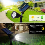 LED Solar Powered 1 Watt Lawn Light, 200 Lumens, 6 Pcs 50 Lumen LED's, Dual Adjustment Feature, IP65, 5 Year Warranty
LED solar powered lawn light offers separate adjustments for the light and solar panel. Unlike other light with combined solar panel and light, our light is fully adjustable. It's not only able to illuminate your desired spot but also to get optimum sun exposure.

Product offers 2 lighting modes. One simple mode button makes is easy to choose. Low-light mode 8 to 12 hours of illumination. High-light mode for 4 to 6 hours of illumination.

High conversion rate and auto on & off: Made of 1.5 Watt mono-crystalline silicon which allows fixture to charge  much faster than other light in the same sun condition. LED solar powered lawn light detects brightness changes in external environment and automatically switch on and off to help to eliminate the stress of having to physically turn fixture on and off. Very easy tool-free Installation. Mounting options of in ground or use included screws to mount on the wall. No wiring or cabling required. The sun provides the power. Perfect for illuminating pathway, patio, landscape, porch, pool, deck, flag etc.

Quality guaranteed and long life span: Upgraded IP65 rating to withstand any extreme weather conditions. We back our quality with an industry leading 5 year warranty. Take advantage of our 30 day return policy.

 

Product Technical Data: 

SKU: GS-SL-BL-LL-5W-962
Ref: 962
Brand: LSS
Wattage: 1 Watt
Replaces: 
Lumens: 200
Kelvins: 5000
Height: 10 Inches
Diameter: Depth 6 Inches
Width: 3.5 Inches
Weight: 1.43 Lbs
Base: Lawn Stake
Mount: Adjustable
Light Source: 
LED Type: 6 Pcs 50 lumen LED's
IP: 65
CRI: 80
Beam Angle: 180 Degrees
Dimmable: Yes
Life Time: 50,000 Hours
Warranty: 5 Years
Body Color: Black