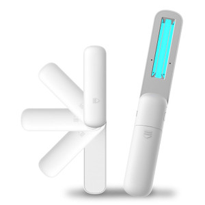 UVC Portable Sterilizer Wand, 253.7 Wavelength, Gyroscopic Sensor, Automatic Shut Off, Child Safety Button, EPA Approved.

UVC portable power wand sterilizer is a very innovative ultraviolet disinfection lamp. Product offers compact on-the-go sanitizing. Assured of safe operation with the use of a child safety button and gyroscopic automatic shut off. The pocket sized UVC sterilizer are an essential handheld tool in protecting yourself against the invisible germs that lurk on all the objects being touched at home or outside. Product sterilizes without chemicals or irritants. Kills up to 99.9 percent of germs and mites on hard surfaces.

UVC portable wand offers 20,000 hours of service life. Product has EPA approval. Very convenient USB or battery powered. Well designed gyroscopic sensor with automatic shut off whenever rotation of past ninety degrees occurs in order to protect your eyes. Also features child proof button designed for safe households for children. Power button requires three seconds of continuous pressing to power on. 253.7 UV wavelength. Three watt maximum power. Battery working life of three hours.

NOTE: UVC light should never be exposed to your eyes or skin.