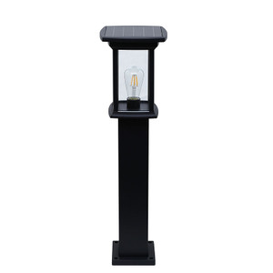 LED Solar Powered High Tech Bollard Fixture, 330 Lumens, Comparable to 50 Watt Halogen, 5 Year Warranty.

Decorative high tech LED solar powered bollard fixture is ideal for residential and commercial pathway applications. The solar bollard fixture will duplicate a 50 Watt Halogen output drawing only 4.5 watts. With full illuminating all night the LED solar bollard provides safety and security to pathway, park, waterway, courtyard, road, area, gate, patio, yard, deck, campus, fence and school lighting. Easy fast installation requiring no wiring, cabling or trenching. Integrated grade A mono-crystalline solar panel for fast charging and a single component install.

LED solar powered bollard offers minimal ongoing costs with no electrical bills or bulbs to change. Solar offers advantage of not susceptible to power outages. Environmentally friendly providing visibly green statement without recurring carbon emissions. Long term trouble free performance. Product uses grade A 9V/4.5W mono-crystalline solar cell to gain maximum solar energy. High efficiency solar panel can ensure fast charging. High quality deep cycle 6.4V.6AH LiFePO4 lithium battery with over 2,000 lifecycles inside. Die cast 6063 aluminum light case construction and polycarbonate spray painting process for anti-corrosion and antioxidant.

At fully charged the bollard has 23 working hours. Product features an automatic wake up function light control. We back our quality with an industry leading 5 year warranty.

SKU GS-SBL-1098, Reference 1098, Brand LSS, 330 Lumens, 4000 Kelvin, Height 31.6 Inches, Diameter 8.5 Inches, Weight 9.5 Lbs., Epistar high output SMD, IP65 Rating, 120 Degree Beam Angle, 50,000 Hours Estimated Life.