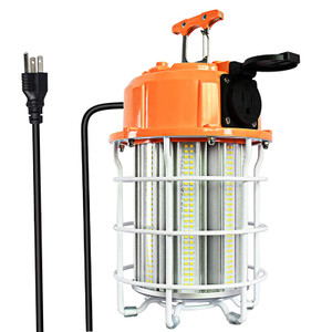 500 Watt HID LED Work Light, Using Only 120 Watts, 18,000 Lumen, ETL Listed, 5 Year Warranty.

120 watt work light that can replace or duplicate well over a 500 watt current hid bulb.

Our LED temporary work light fixture outshines traditional construction site lighting with a bright, durable, cost effective alternative, while reducing the power demand by up to 80%. Portable design with plug-N-play connector, which makes work lights installed and carried quickly and easily, Even can be connected up to 15 units.

This LED work light fixture is sure to please construction project planners, managers, and contractors alike. The new product is a temporary construction site light. It is a hanging ceiling fixture that is very bright, durable, and consumes a small fraction of the energy of traditional project lighting.

Unlike permanent lighting, these fixtures are installed on a job site for a limited amount of time, and then moved on to the next job once the permanent fixtures are installed. This robust fixture features a metal lamp guard, tough poly-carbonate housing, and an IP65 protection rating, making it suitable for damp or wet locations. The product design employs the latest in high-efficiency LED lighting technology, excellent heat dissipation properties, and voltage surge protection to deliver long life and superior performance.

These are quite unique in that they are portable and can be used anywhere, just about any place, just about at any time. They do have a high IP 64 rating so they can be used in a damp a location. Very flexible in regards to the type of installation. This LED work light puts out well over 18,00lumens and utilizes their own internal power supply. Just run the line voltage in and install or hang a light where you need illumination either temporarily or for any period of time. 12,000 volt surge protection. We back our quality with a very strong 5 year warranty. 

Product Technical Data:

• SKU: GS-120-YLWL-1125
• Ref: 1125
• Brand: Global
• Wattage: 120
• Replaces: 500 Watt HID
• Lumens: 18,000
• Kelvin: 5,000K
• Volts: 100-277V AC
• 480 Option: No
• Weight:  7Lbs.
• Diameter: 6.8 Inches
• Length: 13 Inches
• Mount: US Hook
• Light Source: LED
• LED Type: 432Pcs 2835
• IP: 64
• CRI: 80
• Beam Angle: 360 Degrees
• Dimmable: No
• Driver: Internal
• DLC Listed:
• MFG:
• MFG Part No:
• DLC ID:
• ETL Listed: Yes
• Life Time: 50,000 Hours
• Warranty: 5 Years
• Wall Plug: 10 Foot Power Cord