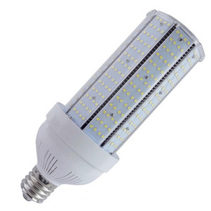 250 Watt HID Replacement. Using Only 80 Watts, 12,000 Lumen, DLC Listed, 10 Year Warranty.
80 watt, 12,000 lumen commercial LED corn bulb is the perfect retrofit for 250 watt metal halide and high pressure sodium lamps. This 4,000, 5,000, 5,700 kelvin bulb has a 360 degree beam angle which is ideal for lighting commercial and industrial spaces such as warehouses, storage rooms, factories, supermarkets and shopping malls. This high lumen, high power bulb is very energy efficient: Eight times as efficient as incandescent bulbs, five times as efficient as metal halide & high pressure sodium lamps, and twice as efficient as compact fluorescent bulbs. The bulb is equipped with an internal driver and cooling fan. ETL and DLC Listed for safety and reliability. Polycarbonate covered LED's. We include a industry leading 10 year warranty.

Not suitable for totally enclosed fixtures.
We have other options available if you need to replace a 250 Watt bulb in a totally enclosed shoebox fixture.

NOTE: When retrofitting LED to HID fixture, the ballast must be by-passed when present. Eliminating the ballast saves additional costs related to maintenance, energy consumption and performance. Additionally, by passing ballast will insure no RFI interference or audible buzz is created. 