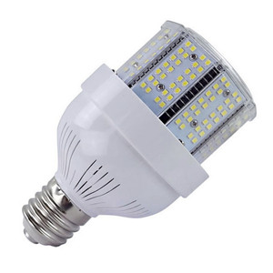 150 Watt HID Replacement Stubby LED Corn Bulb Using Only 50 Watts, 7,500 Lumens, ETL & DLC Listed, 1
Stubby series has been one of our most popular selling bulbs since introduced back in 2010. Stubby series bulbs are great for fixtures with limited clearance. Bulb is only 6.5 inches in length.

Stubby series is perfect solution when length restriction is an issue. 50 watt stubby at 7,500 lumens is a true commercial led corn bulb that is a perfect replacement for expensive, energy inefficient metal halide, incandescent and compact fluorescent bulbs. Environmentally friendly. Contains no glass, mercury or lead.

Small in size but high in power. Very energy efficient. Bulb offers 150 lumena per watt which is at the high end of LED technology. Eight times as efficient as incandescent bulbs, five times as efficient as metal halide bulbs. Bulb is also twice as efficient as compact fluorescent. We offer option of 4000, 5000, 5700 kelvin. Option of E26 medium base or E39 mogul base. Bulb has a 360 degree beam angle which is ideal for lighting commercial and industrial spaces such as warehouses, storage rooms, factories, supermarkets and shopping malls. Poly-carbonate covered LED’s for dust proof and moisture proof performance. DLC Listed for potential utility company rebate. We back our quality with an industry leading 10 year warranty. Take advantage of our 30 day no risk day return policy.

NOTE: When retrofitting led to hid fixture, ballast must be bypassed when present. Eliminating the ballast saves additional costs related to maintenance, energy consumption and performance. Additionally, bypassing ballast will insure no RFI interference or audible buzz is generated. 