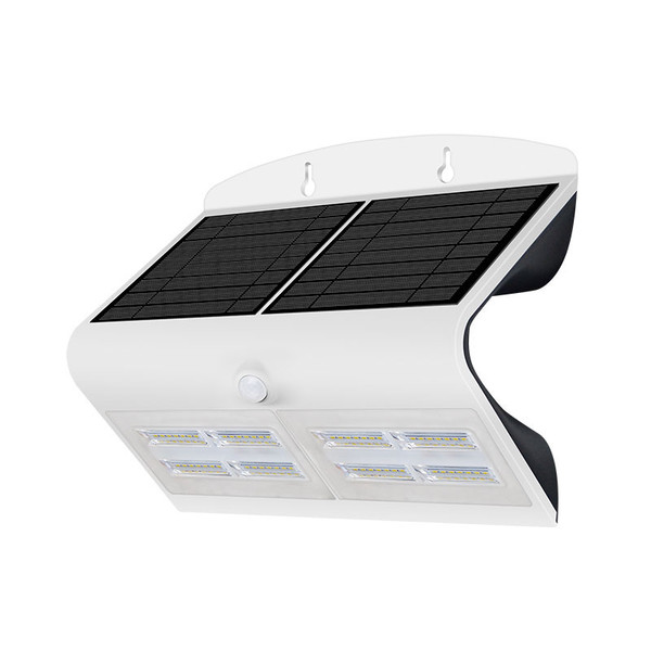 Solar LED 6.8 Watt  Butterfly Wall Light, 800 Lumens, IP65, 60 High Output 2835 LEDs, Li-ion Battery, 3 Year Warranty