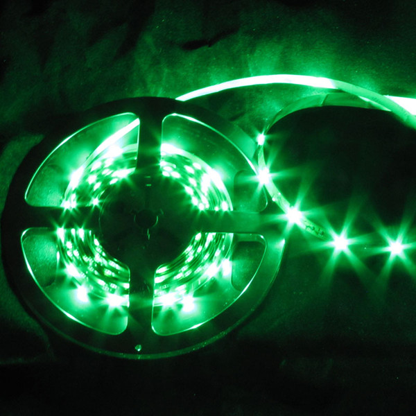 Green Ribbon Flex, 60 LED Per Meter, 300 LED's Per 16.4 Foot Spool, 12V, Dimmable, Special Closeout Pricing.