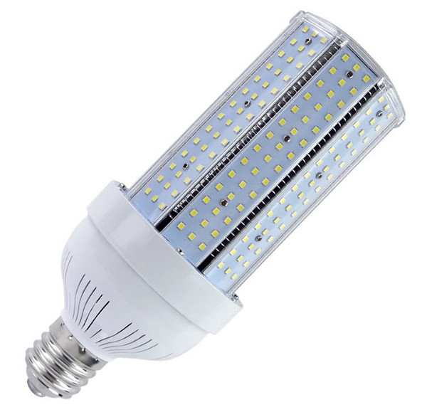180 Watt LED HID Retrofit Corn Bulb. Using Only 80 Watts, DLC, 10 Year Warranty.
DLC listed 60 watt, 9,000 lumen commercial LED corn bulb is the perfect retrofit for 180 watt metal halide and high pressure sodium lamps. This 4,000, 5,000, 5,700 kelvin bulb has a 360 degree beam angle which is ideal for lighting commercial and industrial spaces such as warehouses, storage rooms, factories, supermarkets and shopping malls. This high lumen, high power bulb is very energy efficient: eight times as efficient as incandescent bulbs, five times as efficient as metal halide and high pressure sodium lamps, and twice as efficient as compact fluorescent bulbs. This bulb is equipped with an internal driver, cooling fan. ETL and DLC listed for safety and reliability. Polycarbonate covered LED's. Industry leading 10 year warranty.
NOTE: When retrofitting LED to HID fixture, ballast must be by- passed when present. Eliminating the ballast saves additional costs related to maintenance, energy consumption and performance. Additionally, by-passing ballast will insure no RFI interference or audible buzz. 180 Watt LED HID Retrofit Corn Bulb. Using Only 80 Watts, DLC, 10 Year Warranty.
DLC listed 60 watt, 9,000 lumen commercial LED corn bulb is the perfect retrofit for 180 watt metal halide and high pressure sodium lamps. This 4,000, 5,000, 5,700 kelvin bulb has a 360 degree beam angle which is ideal for lighting commercial and industrial spaces such as warehouses, storage rooms, factories, supermarkets and shopping malls. This high lumen, high power bulb is very energy efficient: eight times as efficient as incandescent bulbs, five times as efficient as metal halide and high pressure sodium lamps, and twice as efficient as compact fluorescent bulbs. This bulb is equipped with an internal driver, cooling fan. ETL and DLC listed for safety and reliability. Polycarbonate covered LED's. Industry leading 10 year warranty.
NOTE: When retrofitting LED to HID fixture, ballast must be by- passed when present. Eliminating the ballast saves additional costs related to maintenance, energy consumption and performance. Additionally, by-passing ballast will insure no RFI interference or audible buzz.