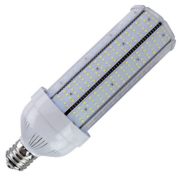 450 Watt HID or Metal Halide Replacement, Uses Only 100 Watts, 15,000 Lumen, DLC Listed, 10 Year Warranty.
One of the best selling commercial LED corn bulbs we stock.
A 100 watt LED corn bulb retrofit that produces a 75% energy savings over 450 watt metal halide and high pressure sodium lamps. The bulb is a true commercial grade quality LED that utilizes the latest technologies. Delivering 150 lumens per watt, this replacement lamp is as bullet proof of an LED corn bulb as you can get. We have sold thousands of these bulbs with virtually no failures. Manufactured with poly-carbonate covered LED's ensures a dust proof and moisture proof installation.
5000K to 5700K kelvin is standard, 3000K and 4000K kelvin is available special order at no additional cost. The 360 degree beam angle is ideal for lighting commercial and industrial spaces such as warehouses, storage rooms, schools, factories, supermarkets, car dealerships, shopping malls. An excellent bulb for high bay fixtures and post top fixtures. Best suited for open bottom or good air flow style fixtures. The LED uses a universal voltage of 100V to 277V AC, a 480V AC option is available. Industry leading 50,000 hours estimated life. This LED bulb is environmentally friendly, containing no glass, no mercury and no lead.
Producing high lumen with high power, the lamp is very energy efficient: Eight times as efficient as incandescent bulbs, five times as efficient as metal halide and high pressure sodium lamps, and twice as efficient as compact fluorescent bulbs. The bulb is equipped with an internal driver and includes a internal cooling fan. ETL listed for safety and reliability, as well as DLC certified for potential utility company maximum rebates. We back our quality with an industry leading 10 year warranty. Take advantage of our 30 day risk free return policy.
Not suitable for totally enclosed fixtures.
NOTE: When retrofitting LED to HID fixtures, the ballast must be by passed or removed when present. Eliminating the ballast saves additional costs related to maintenance, energy consumption and performance. Additionally, by passing the ballast will insure no RFI interference or audible buzz is generated. Reduces energy consumption in excess of 70% with higher lumen's per wattage. 450 Watt HID or Metal Halide Replacement, Uses Only 100 Watts, 15,000 Lumen, DLC Listed, 10 Year Warranty.
One of the best selling commercial LED corn bulbs we stock.
A 100 watt LED corn bulb retrofit that produces a 75% energy savings over 450 watt metal halide and high pressure sodium lamps. The bulb is a true commercial grade quality LED that utilizes the latest technologies. Delivering 150 lumens per watt, this replacement lamp is as bullet proof of an LED corn bulb as you can get. We have sold thousands of these bulbs with virtually no failures. Manufactured with poly-carbonate covered LED's ensures a dust proof and moisture proof installation.
5000K to 5700K kelvin is standard, 3000K and 4000K kelvin is available special order at no additional cost. The 360 degree beam angle is ideal for lighting commercial and industrial spaces such as warehouses, storage rooms, schools, factories, supermarkets, car dealerships, shopping malls. An excellent bulb for high bay fixtures and post top fixtures. Best suited for open bottom or good air flow style fixtures. The LED uses a universal voltage of 100V to 277V AC, a 480V AC option is available. Industry leading 50,000 hours estimated life. This LED bulb is environmentally friendly, containing no glass, no mercury and no lead.
Producing high lumen with high power, the lamp is very energy efficient: Eight times as efficient as incandescent bulbs, five times as efficient as metal halide and high pressure sodium lamps, and twice as efficient as compact fluorescent bulbs. The bulb is equipped with an internal driver and includes a internal cooling fan. ETL listed for safety and reliability, as well as DLC certified for potential utility company maximum rebates. We back our quality with an industry leading 10 year warranty. Take advantage of our 30 day risk free return policy.
Not suitable for totally enclosed fixtures.
NOTE: When retrofitting LED to HID fixtures, the ballast must be by passed or removed when present. Eliminating the ballast saves additional costs related to maintenance, energy consumption and performance. Additionally, by passing the ballast will insure no RFI interference or audible buzz is generated. Reduces energy consumption in excess of 70% with higher lumen's per wattage.