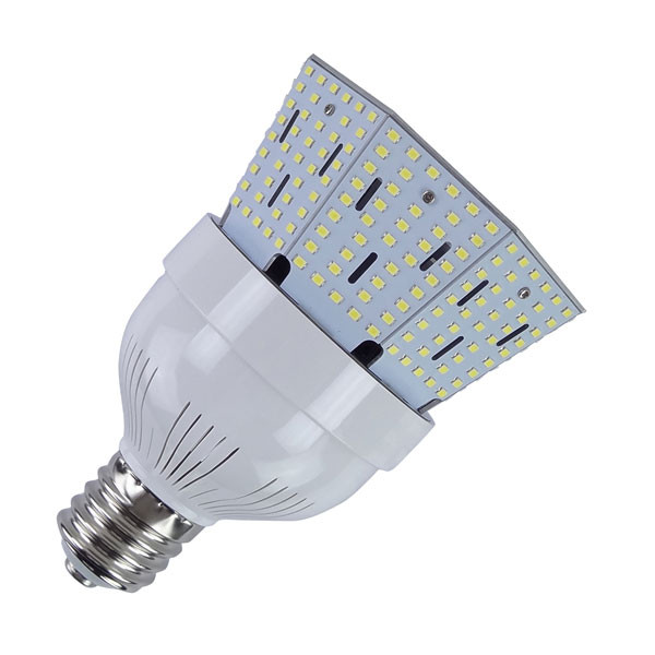 180 Watt HID Replacement, Using only 60 Watts.
Reverse Pyramid Post Top, 9,000 Lumen, 10 Year Warranty.
Reverse Cone can be used in either an Open or Enclosed Fixture.
60 watt, 9,000 lumen commercial LED reverse cone LED pole lamp bulb is the perfect replacement for expensive, energy inefficient metal halide, incandescent and compact fluorescent bulbs. Option of 4000, 5000 kelvin. 360 degree beam angle which is ideal for lighting post top, as well as commercial and industrial spaces. A very high powered bulb which is very energy efficient. Eight times as efficient as incandescent, five times as efficient as metal halide bulbs, and twice as efficient as compact fluorescent bulbs. Environmentally friendly. Contains no glass, mercury or lead. We back our quality with a industry leading 10 year warranty. Take advantage of our 30 day risk free return policy.

NOTE: When retrofitting LED to HID fixtures, ballast must be by passed when present. Eliminating the ballast saves additional costs related to maintenance, energy consumption and performance. Additionally, by passing ballast will insure no RFI interference or audible buzz is generated. 