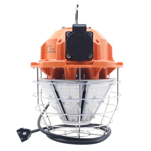 400 Watt HID Replacement LED Temporary Work Light, Using Only 100 Watts, ETL Listed, 10 Year Warranty.


LED temporary daisy chain-able LED 100 watt work light gives off the same output as a 400 watt HID. You can chain up to ten units. These are a great replacement for the 400 watt HID work light that does not heat up like an HID temporary work light. High IP65 waterproof rating for indoor or outdoor use in all weather conditions including the rain.

Uses only 100 watts to replace 400 watt HID temporary lights. No fan design. Die casting aluminum heat sink to speed up heat dissipation. 6000V surge protection. Product carries our industry leading 10 year warranty. Take advantage of our 30 day risk free return policy.
 
Product Technical Data:

• SKU: GS-NS100-WL
• Ref: 928
• Brand: LED Global Supply
• Wattage: 100 Watts
• Replaces: 400 Watt HID
• Lumens: 12,500
• Kelvin: 5,000
• Volts: 100-277V AC or 480V AC
• 480 Option: Yes
• Weight: 6.2 Lbs.
• Diameter: 7.68 Inches
• Length: 10.75 Inches
• Mount: Hook
• LED Type: High Output SMD
• IP: 65
• CRI: 80
• Beam Angle: 360 Degrees
• Dimmable: No
• Driver: Internal
• ETL Listed: Yes
• Life Time: 50,000 Hours
• Warranty: 10 Years
• Wall Plug: 10 Foot Wall Plug

