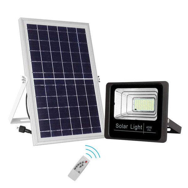 LED Solar Powered 40 Watt High Output Flood Light with Solar Panel