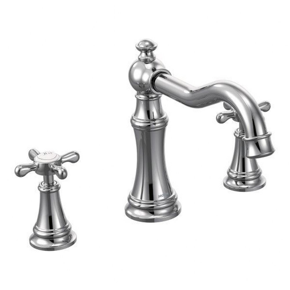 Weymouth Two Handle Roman Tub Faucet Multiple Finishes TS22101 by Moen - TS22101
